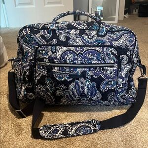 Vera Bradley Blue and White Paisley Travel Bag